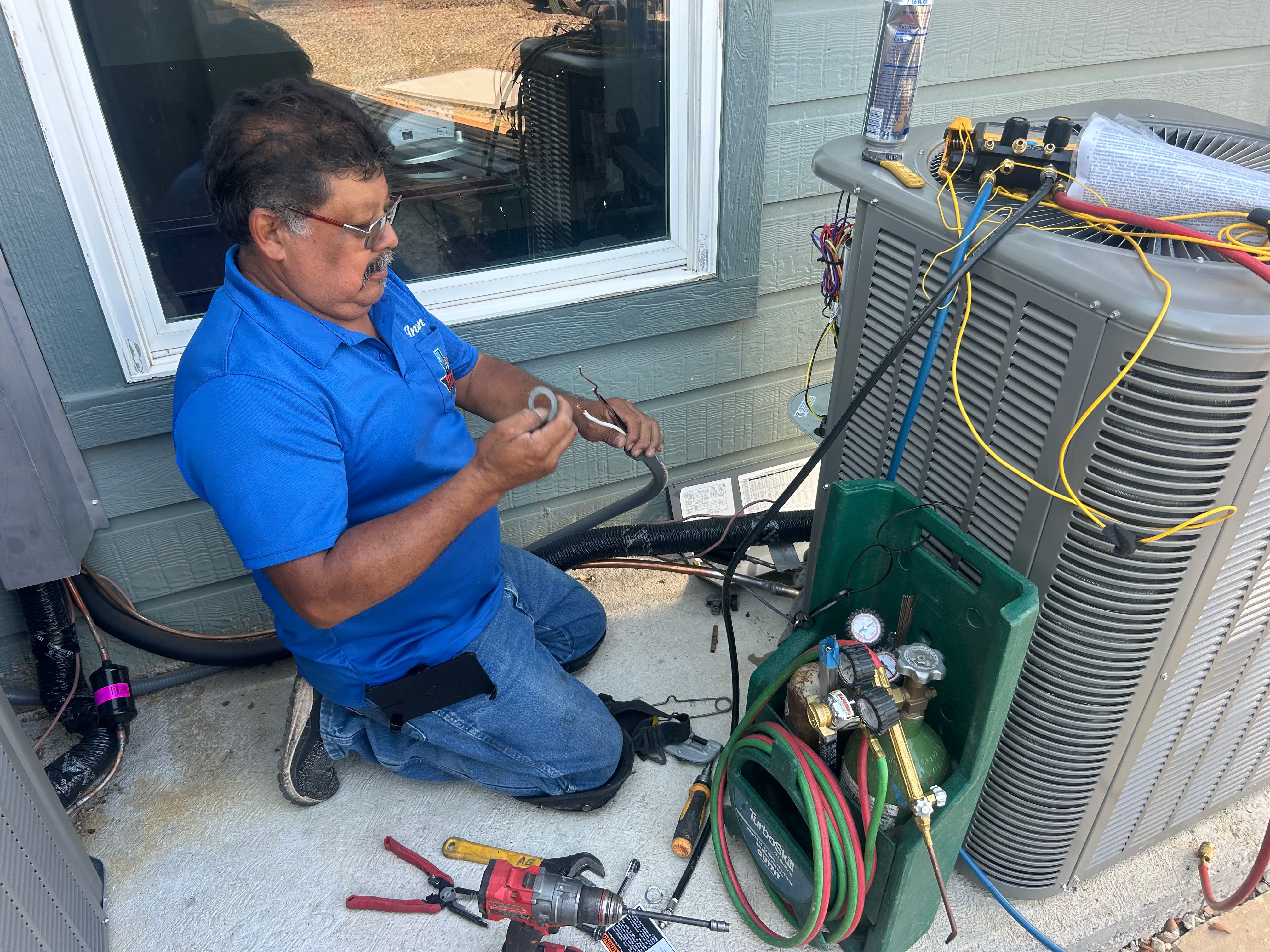 Great Texas Air technician on the job